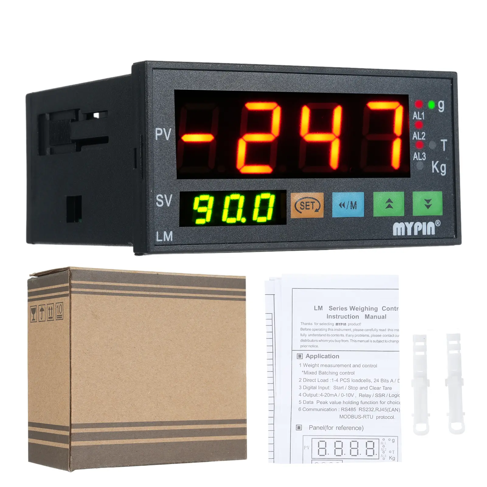 AC 110/220V 50/60Hz Load Cell Indicator Display Weighing Transducer Batching Trasmitter Weight Sensor Digital Weight Controller