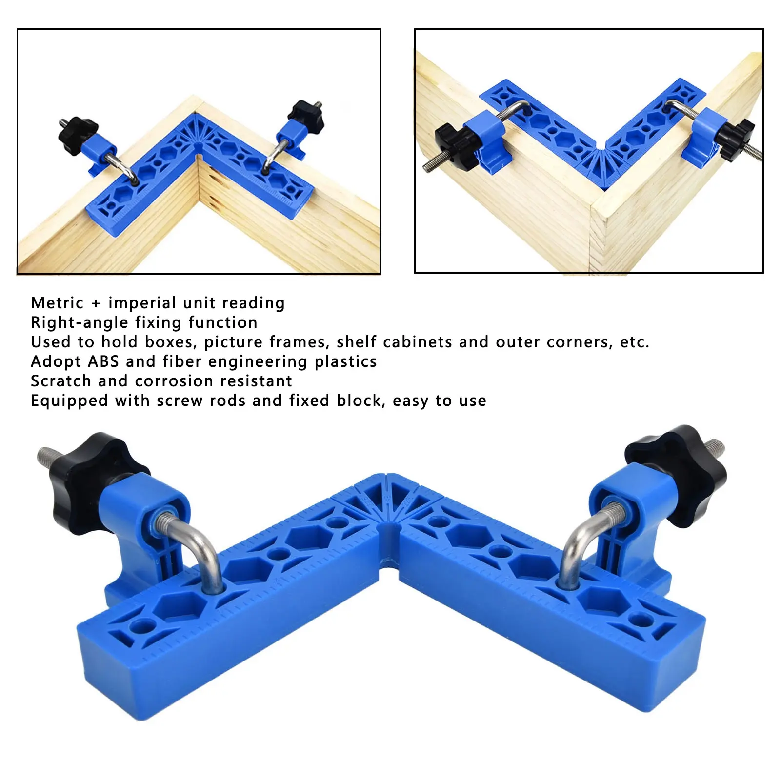 2 Sets 90° Positioning Square LType Right Angle Adjustable Woodworking Splicing Corner Fixture Woodworking Positioning