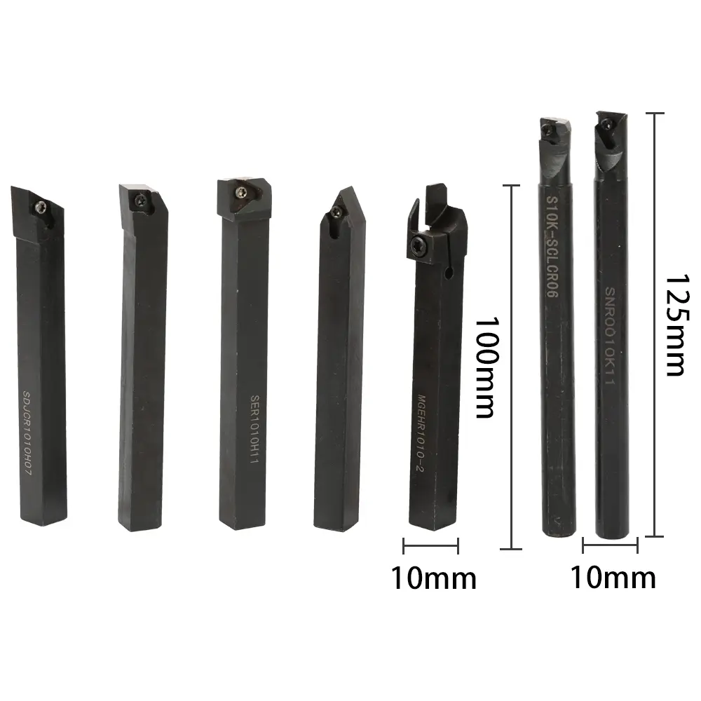 Metal Lathe Turning Tools Solid Carbide Inserts Holder Boring Bar With Wrenches S07K S08K S10K S12M-SCLCR06 SDJCR1010H07 Holder