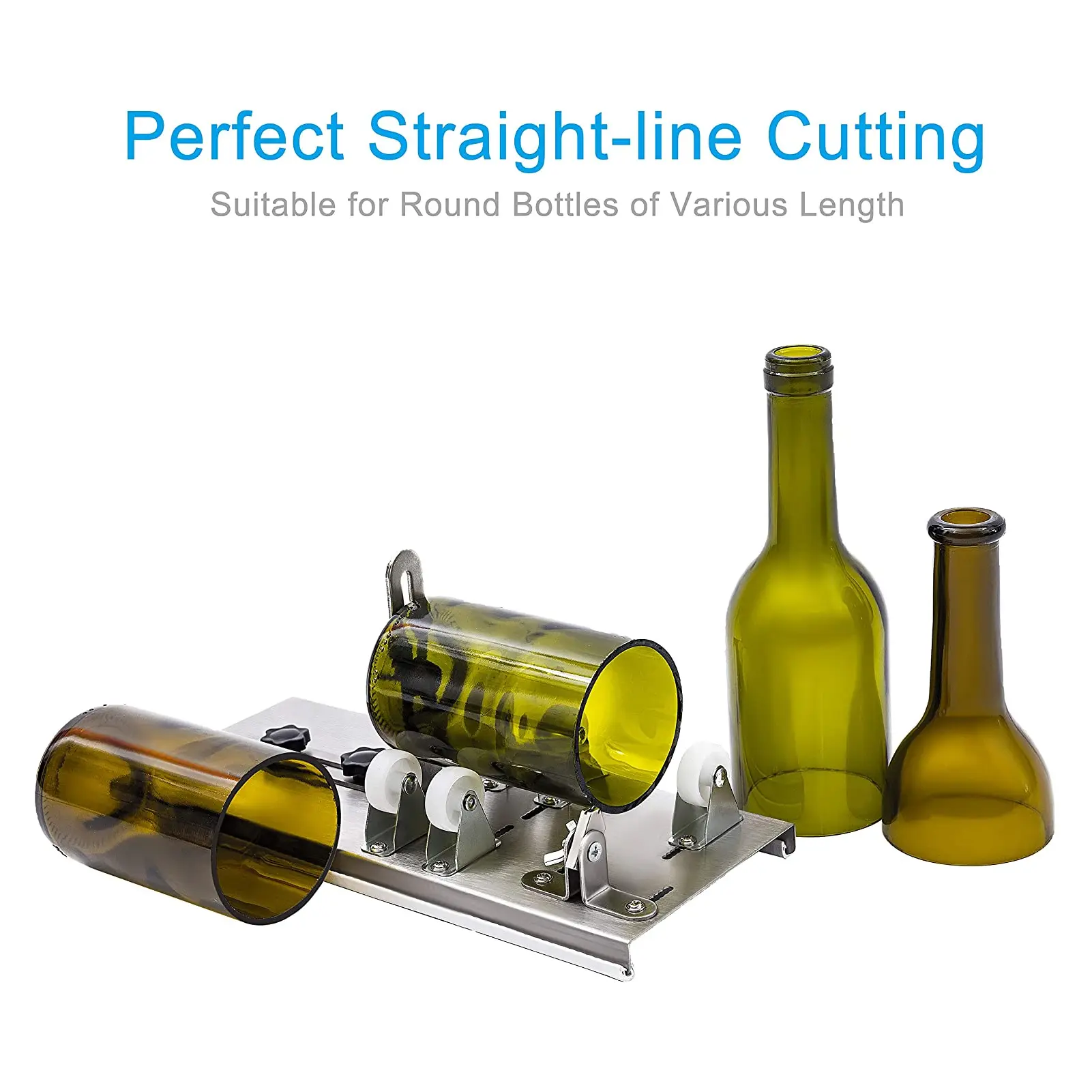 Bottle Cutter Bottle Cutting Tool Glass Bottle Cutter Upgraded Wine Cutting Tool Kit  Machine for Square Round Bottle Cutting