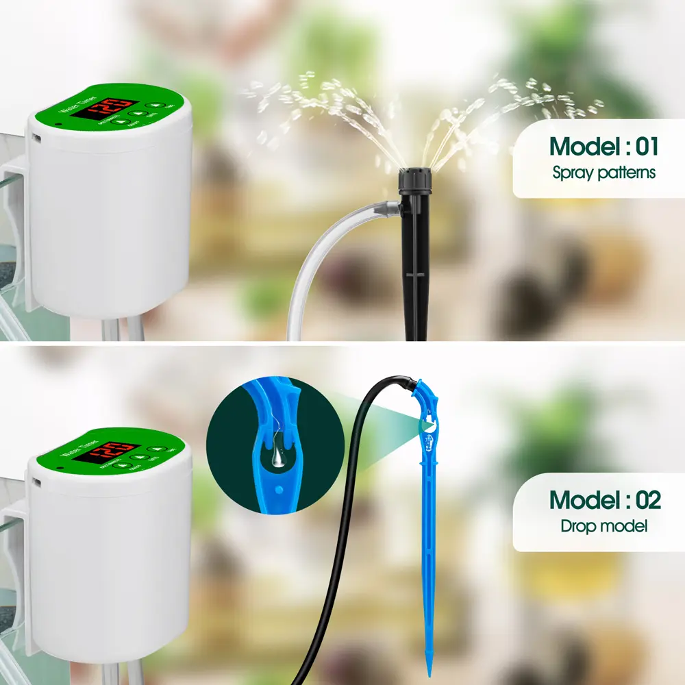 Intelligent Automatic Watering System Timed Waterer Device Garden Terrace Drip Irrigation for Potted Plants Vacation Watering