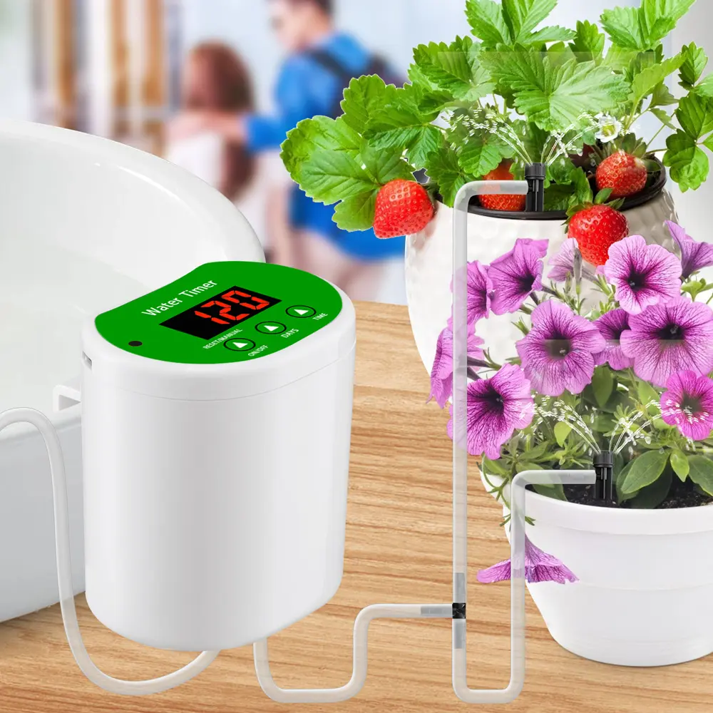 Intelligent Automatic Watering System Timed Waterer Device Garden Terrace Drip Irrigation for Potted Plants Vacation Watering