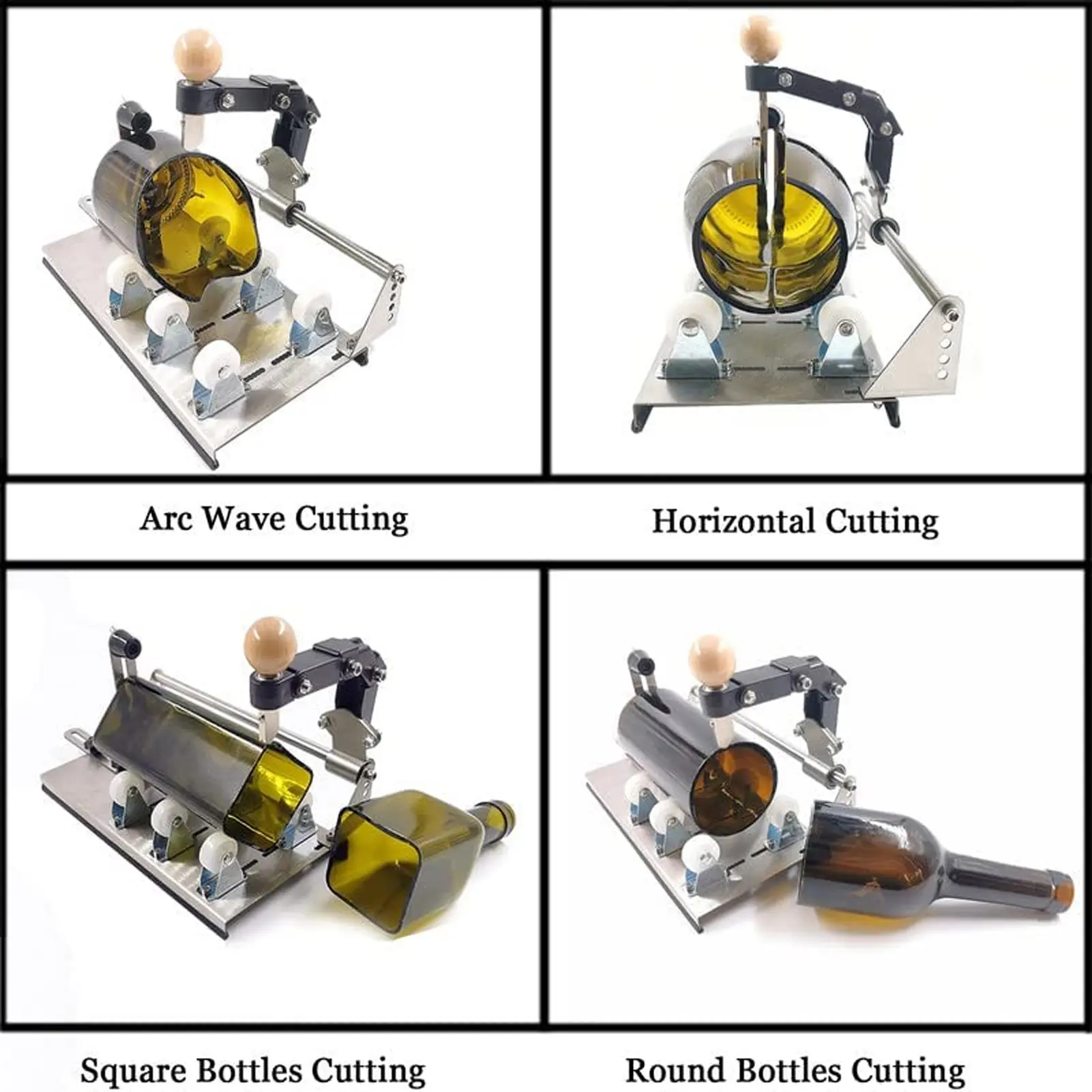 Bottle Cutter Bottle Cutting Tool Glass Bottle Cutter Upgraded Wine Cutting Tool Kit  Machine for Square Round Bottle Cutting