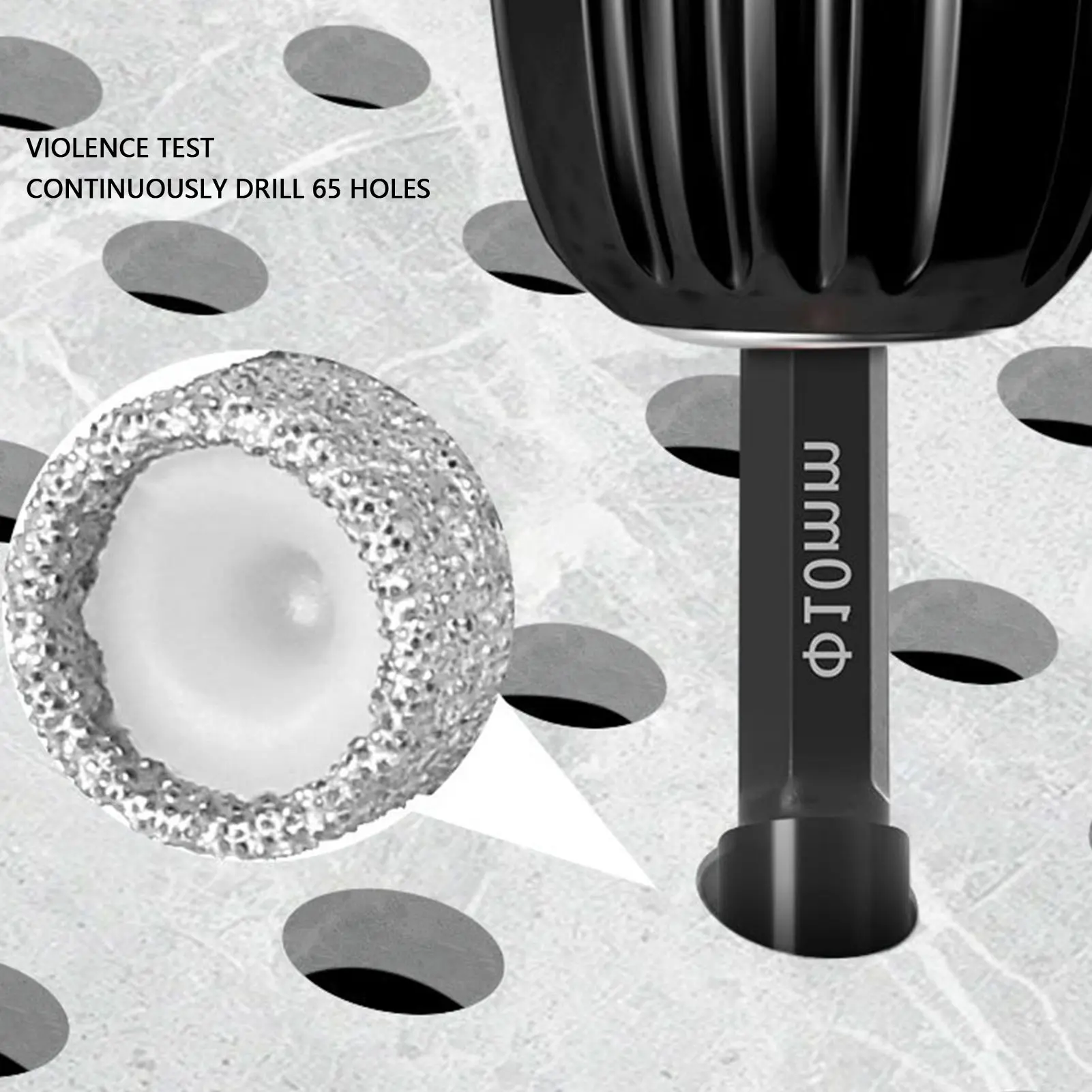 10 PCS Hole Saw  Hole Saw Set  Proof Dry Wet Drilling 30mm Working Depth 1/4 Inch Hex Shank for Tile Glass Brick