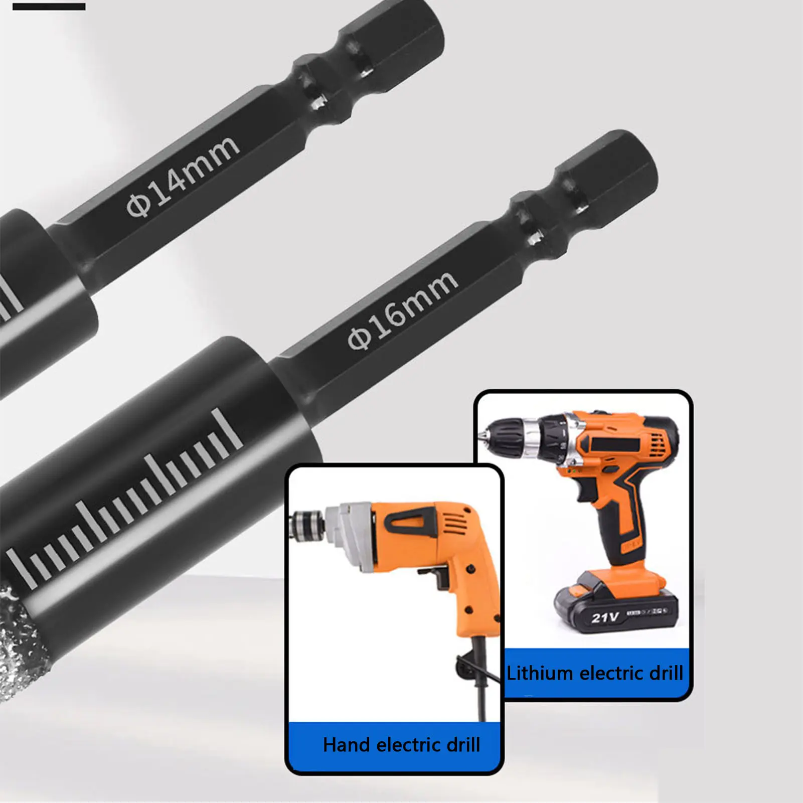 10 PCS Hole Saw  Hole Saw Set  Proof Dry Wet Drilling 30mm Working Depth 1/4 Inch Hex Shank for Tile Glass Brick