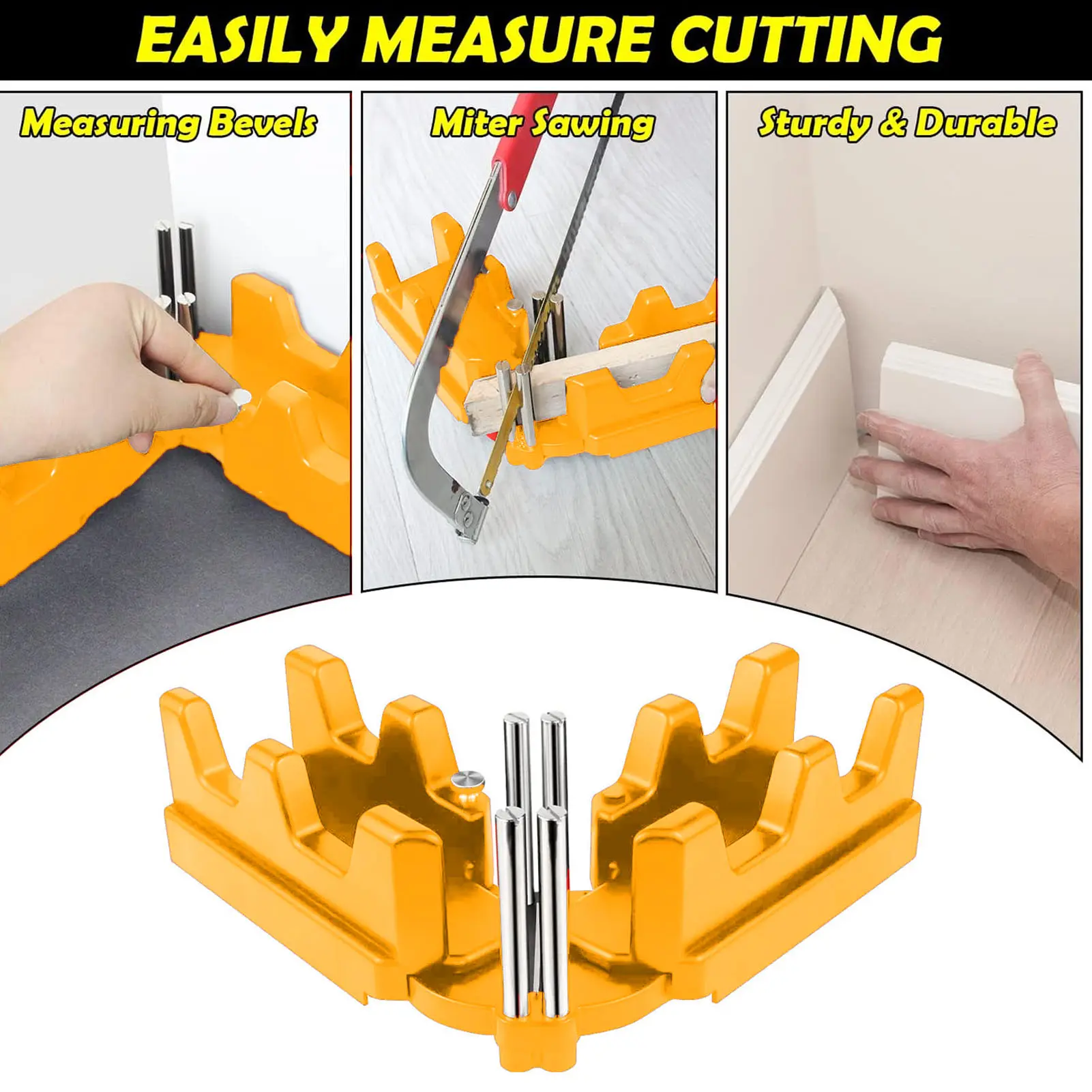 2 in 1 Mitre Angles Cutting Tool Mitre Measuring Cutting Tool 85-180° Accurate Miter Saw Protractor Tool for Woodworking Tool
