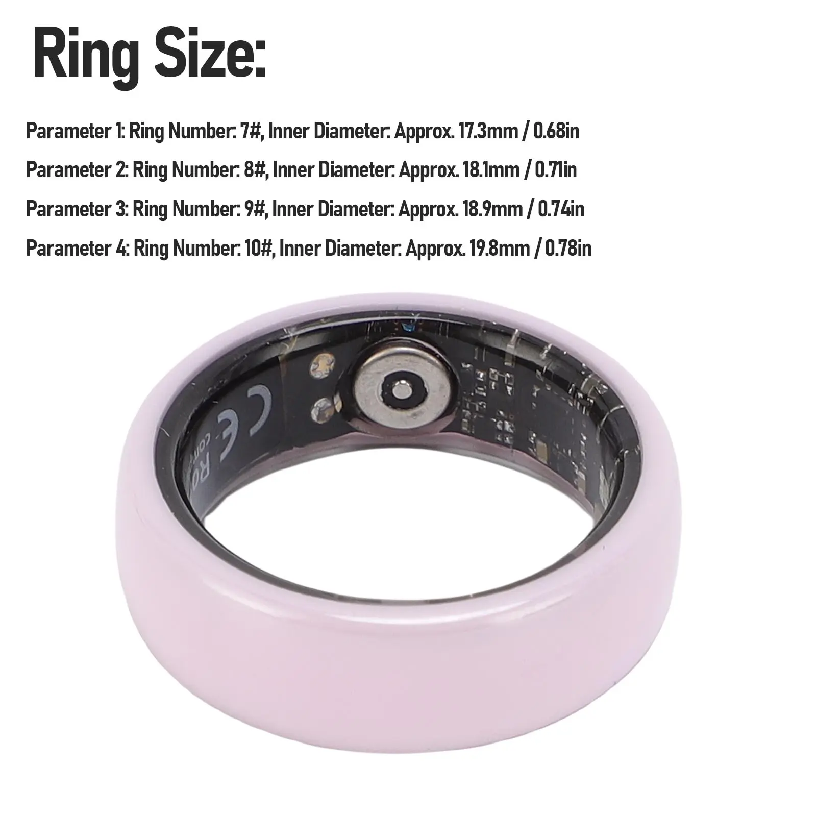 Smart Ring Health  IP68 Fitness  Ring Pedometer 7 Day Battery Life with Charging Cable Smart Ring Sport Smart Ring