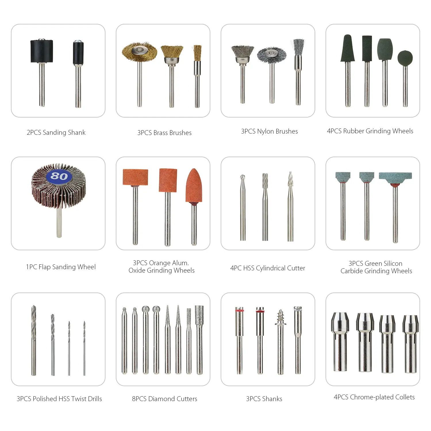 378 pcs Rotary Tool Accessories Kit Engraving Grinding Polishing Cutting Sanding Electric Grinding Waxing Car Polisher Parts