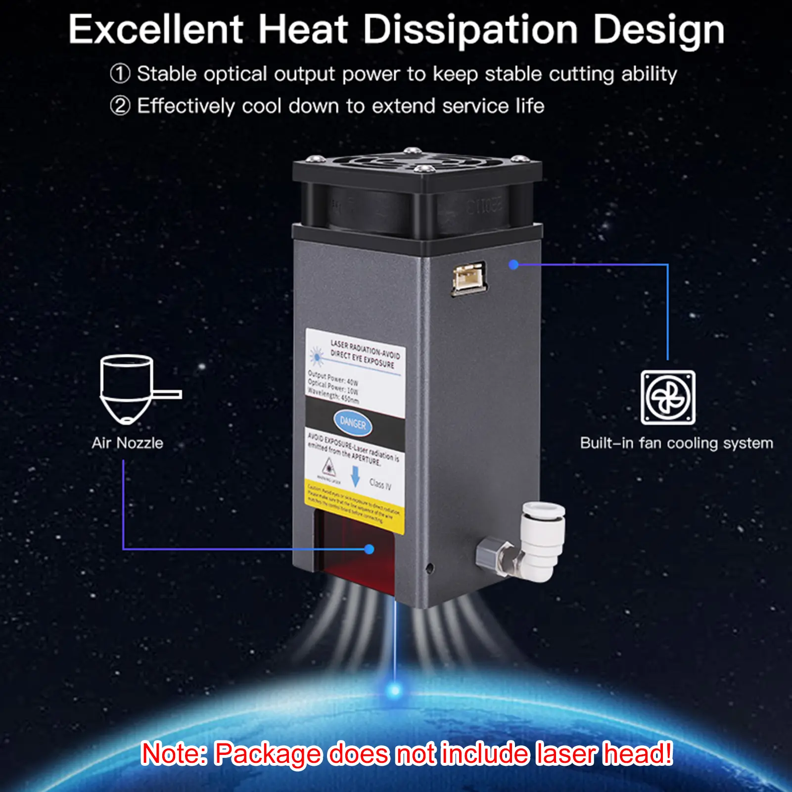 Laser Air Assist Pump 22L/Min Air Assist Compressor for Laser Cutter and Engraver Adjustable Engraving Machine Accessories