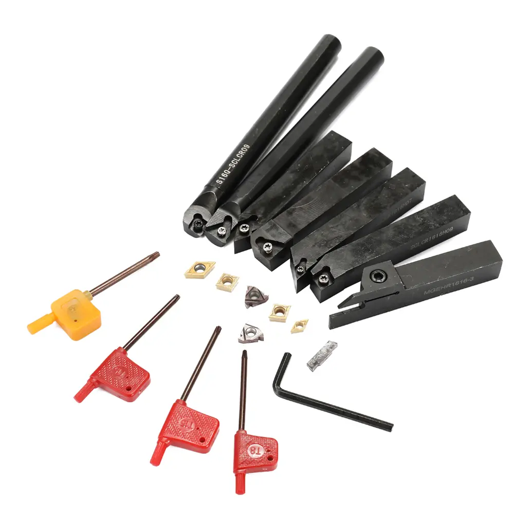 Grooving Tool Holder 10mm 12mm 16mm Solid Carbide Inserts Holder Boring Bar Shank Lathe Tool Wood Turning Lathe Tool Wood DIY