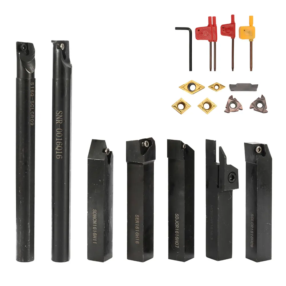 Grooving Tool Holder 10mm 12mm 16mm Solid Carbide Inserts Holder Boring Bar Shank Lathe Tool Wood Turning Lathe Tool Wood DIY