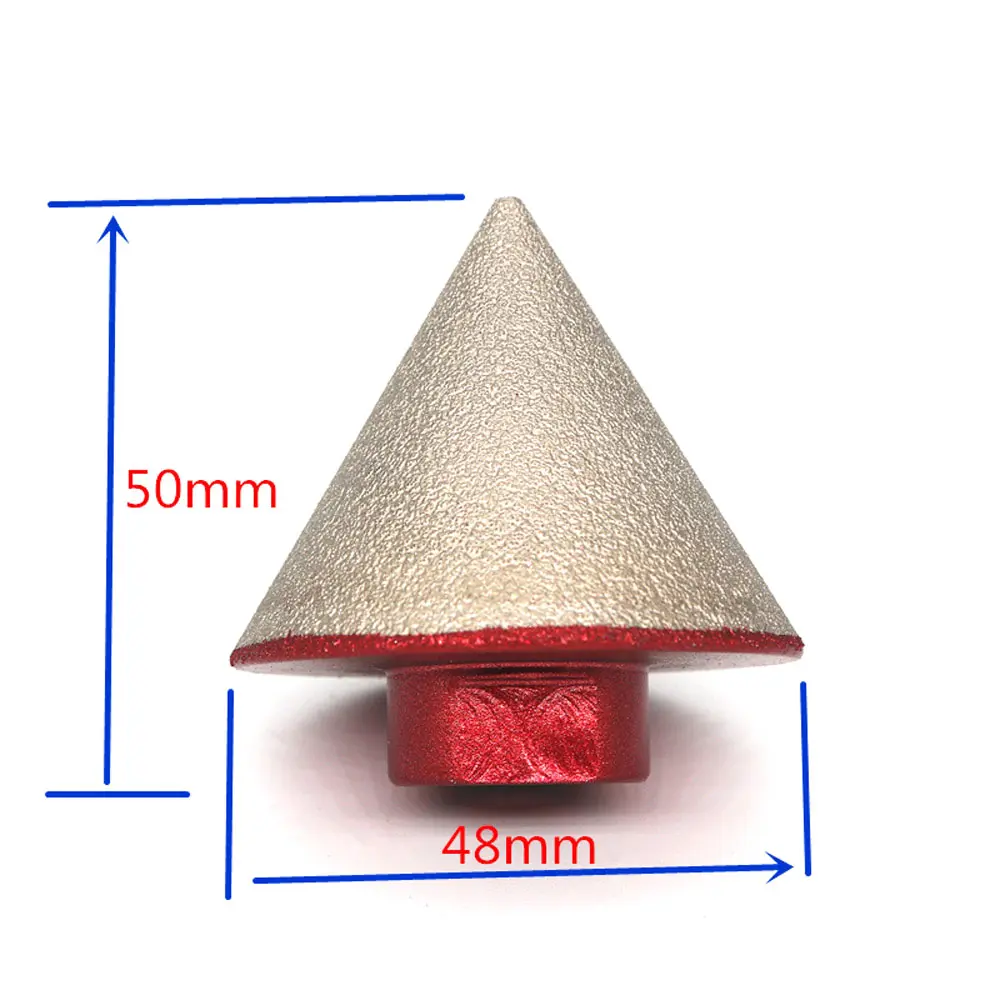 M14 Thread Chamfer Bit Vacuum-Brazed Diamond Chamfer Bit Round-bevel Milling Drill Bits for Enlarging Polishing Bevelling Holes