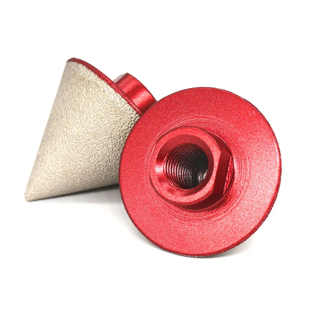 M14 Thread Chamfer Bit Vacuum-Brazed Diamond Chamfer Bit Round-bevel Milling Drill Bits for Enlarging Polishing Bevelling Holes