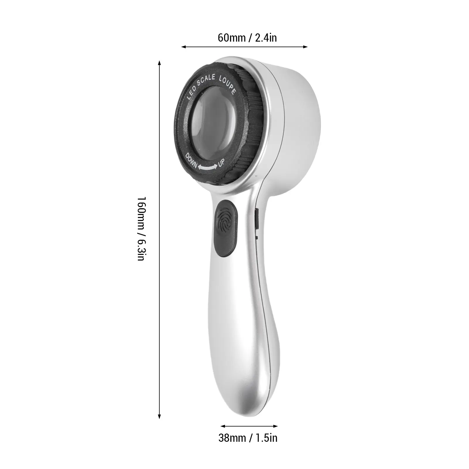30X Rechargeable Magnifying Glass High Definition Imaging USB Smart Charging LED Lighted Magnifier for Banknotes Jewelry