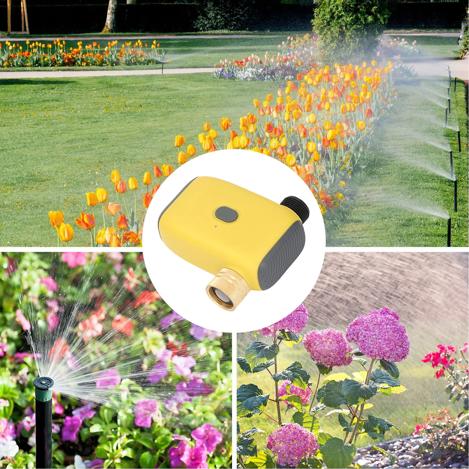 WiFi  Timer IP55  Proof Rainy Day Delayed Watering Prevent Leakage 2 Irrigation Modes WiFi Sprinkler Timer for Lawns Patios
