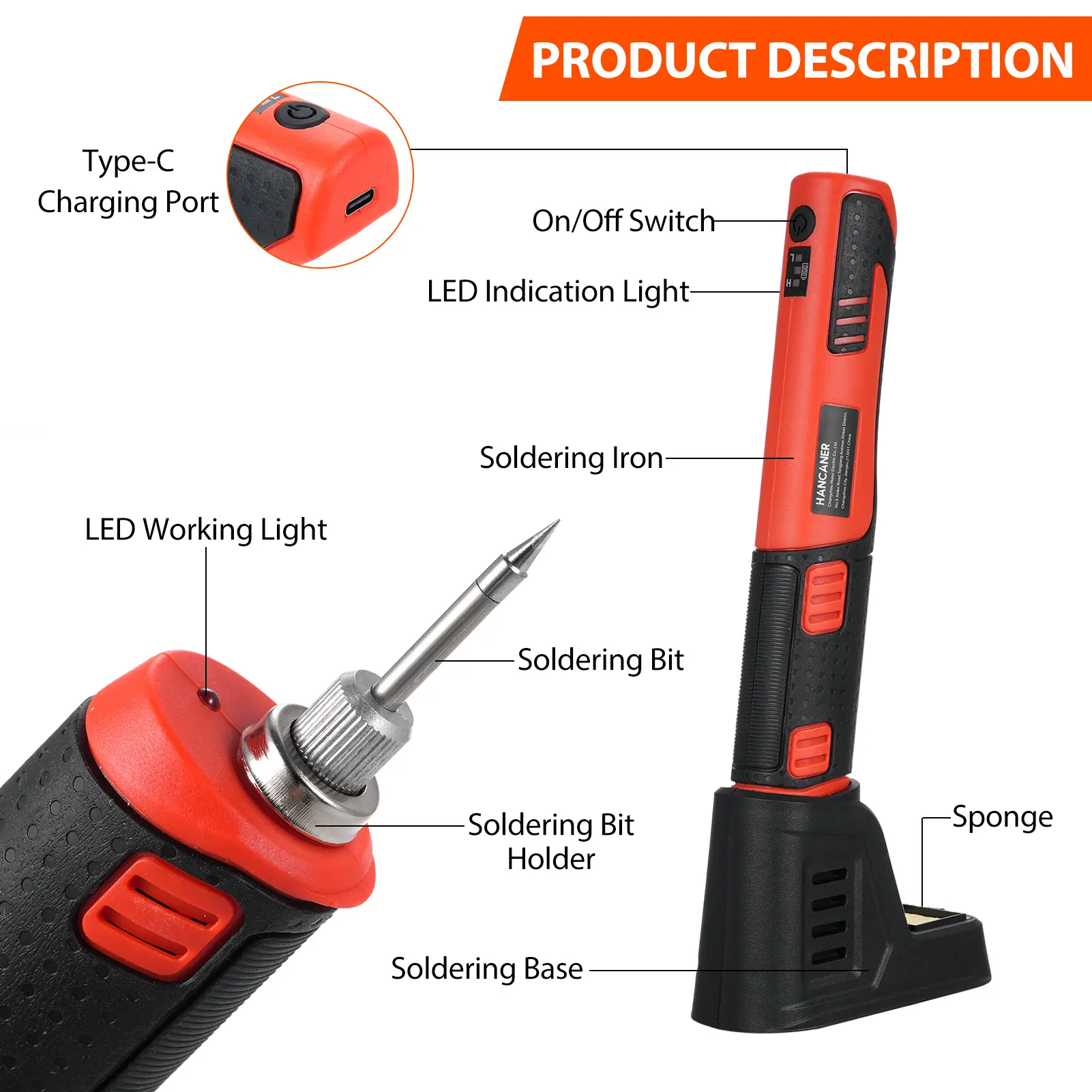 Electric Welding Station 8W Intelligent Soldering Machine Cordless Welding Tool Soldering Station for Circuit Board Welding
