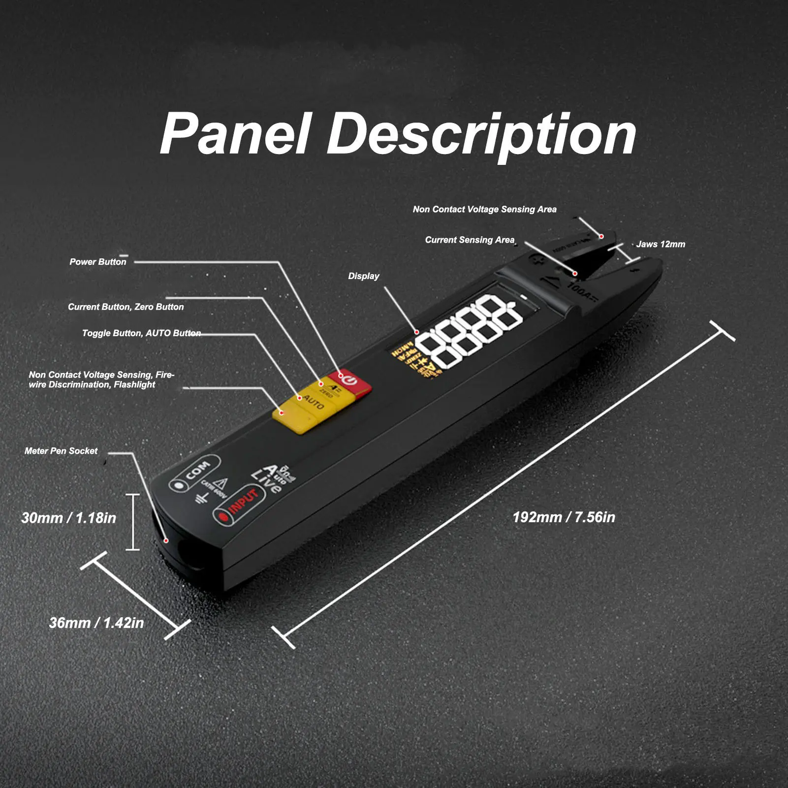Clamp Meter Clamp Multimeter Smart U Shape 3 in 1 High Accuracy AC Current Ohm Voltage Tester Current Ohm Voltage Tester