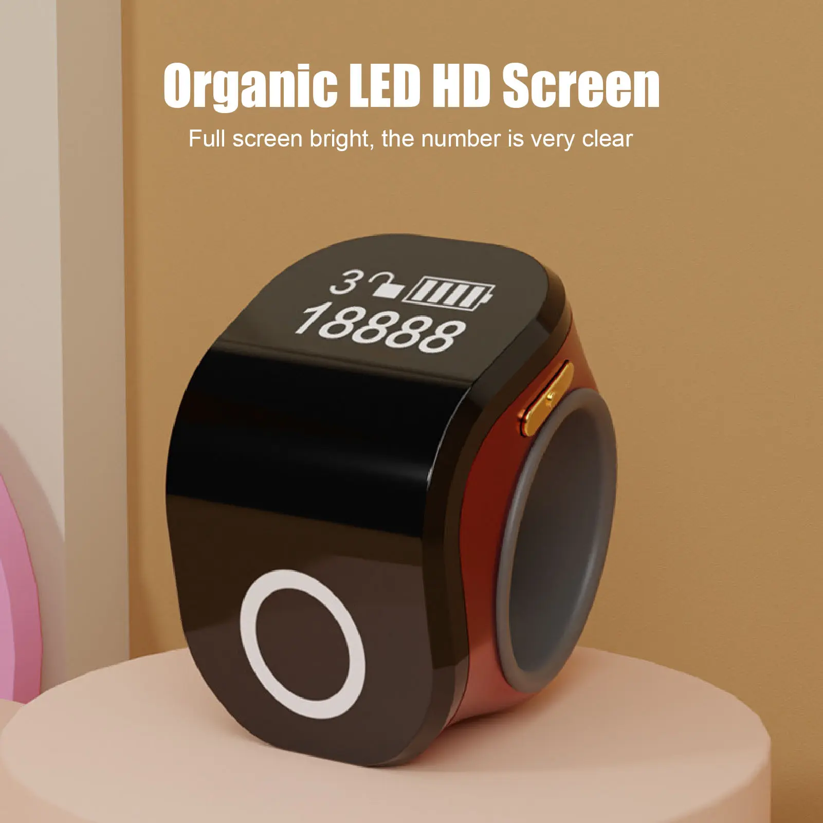 Portable Touch Counter Finger Counter Smart Ring Counter Clear LCD HD Display Intelligent Touch Ring for Work Exercise Life