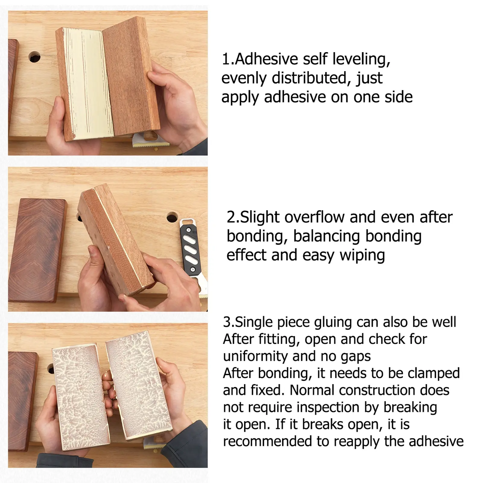 Woodworking Adhesive Application Tool Easy Opening Uniform Spreading Adhesive Applicator Woodworking Adhesive Spreader Tool