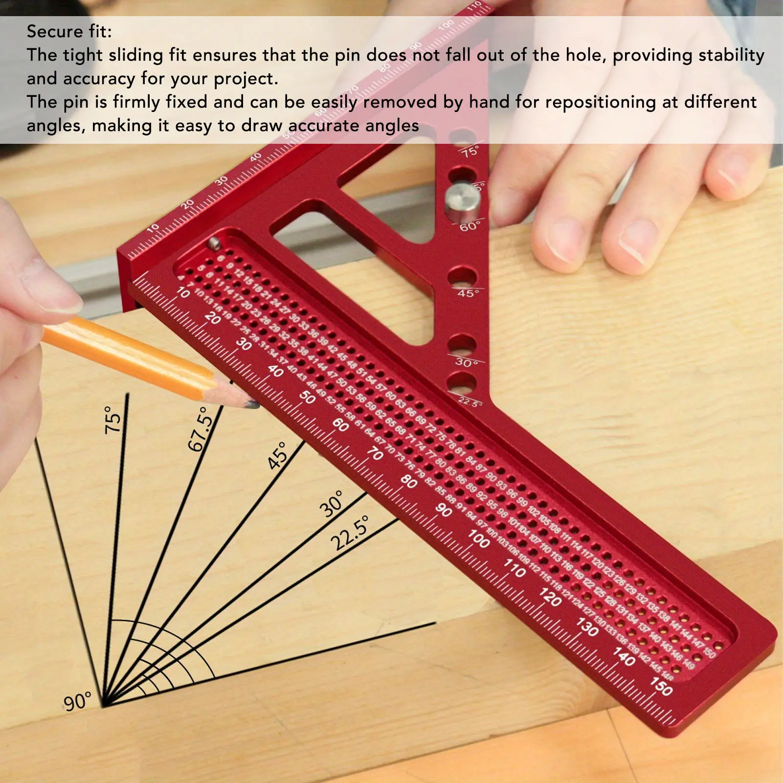 Woodworking  Woodworking Triangle Ruler Set Aluminum Alloy Multifunctional Compact Carpenter  Woodworking Scriber