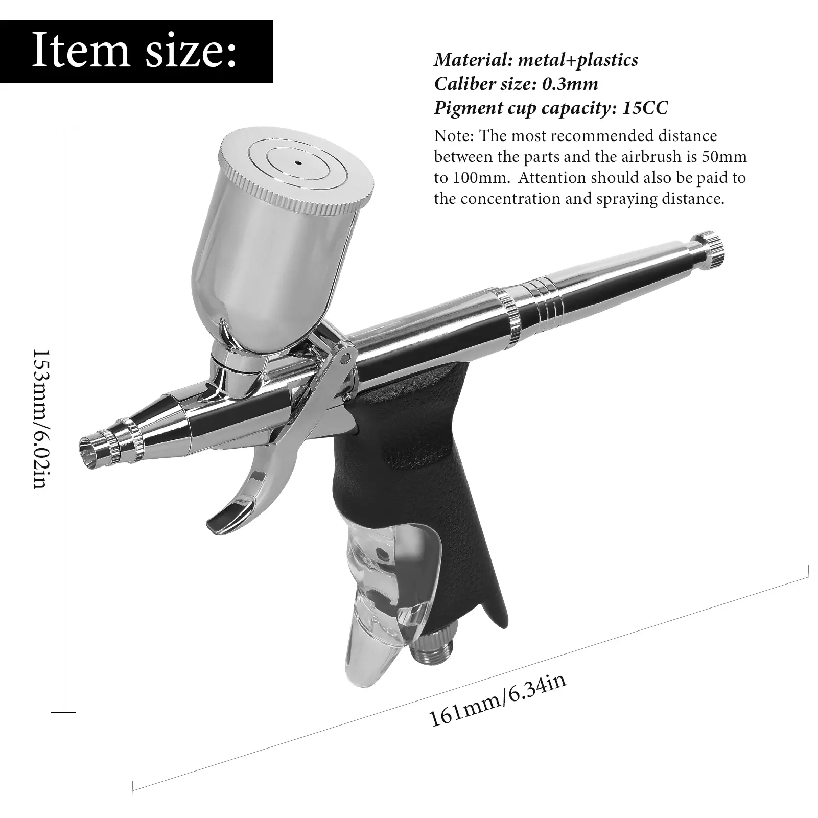 Professional 0.3mm Airbrush for Car Model Making Spray Gun DIY Makeup Nail Art Painting Cake Decorating Sprayer 15CC Pigment Cup