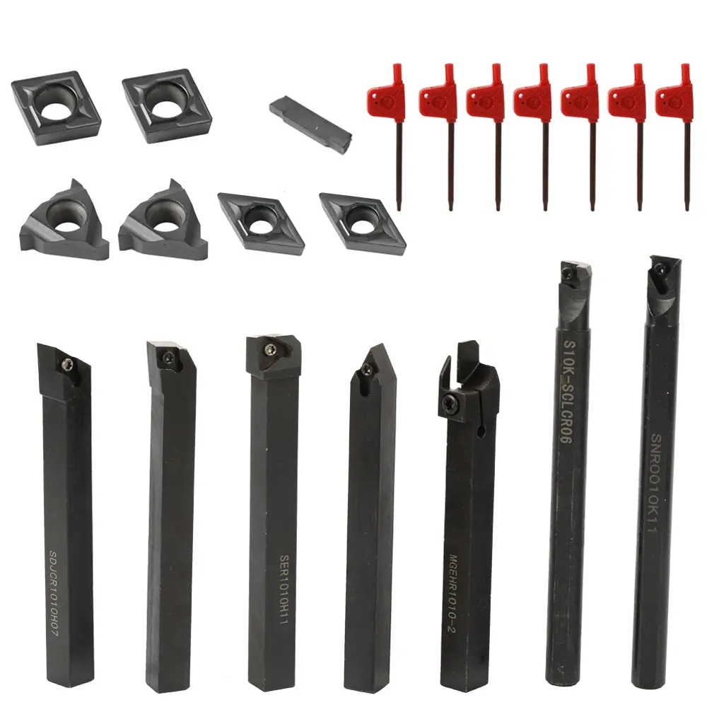8mm 12mm Milling Tool Holder High Hardness Milling Tool Holder Quick Cutting Efficiency Lathe CNC Arbor with Insert and Wrench