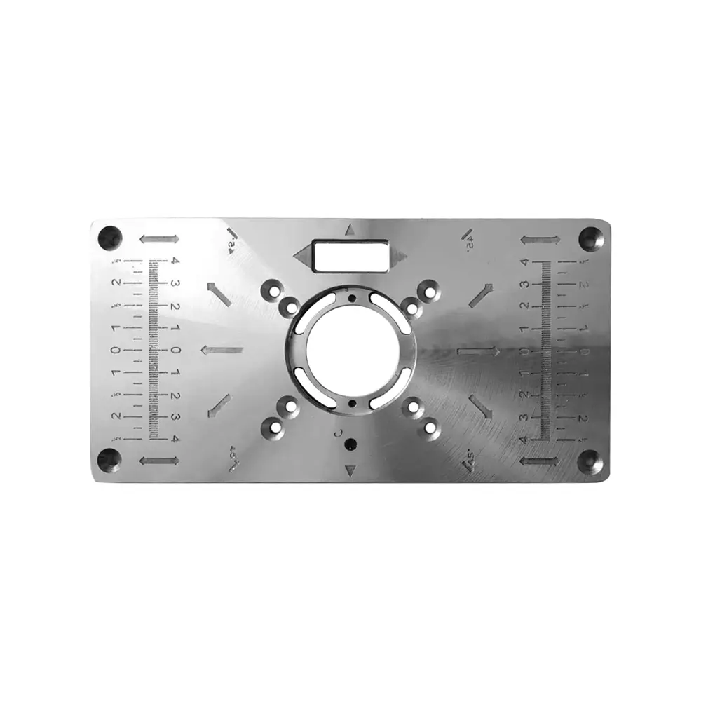 Multifunctional Aluminium Router Table Insert Plate Woodworking Benches Wood Router Trimmer Models Engraving Machine with Rings