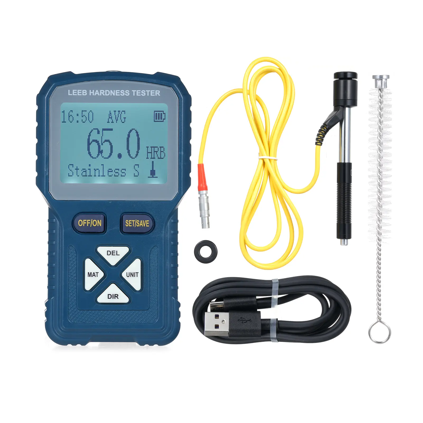 Digital Metal Hardness Tester Portable Digital Durometer High Precision Leeb Hardness Tester 360° HLD HB HV HS HRA HRB HRC Test