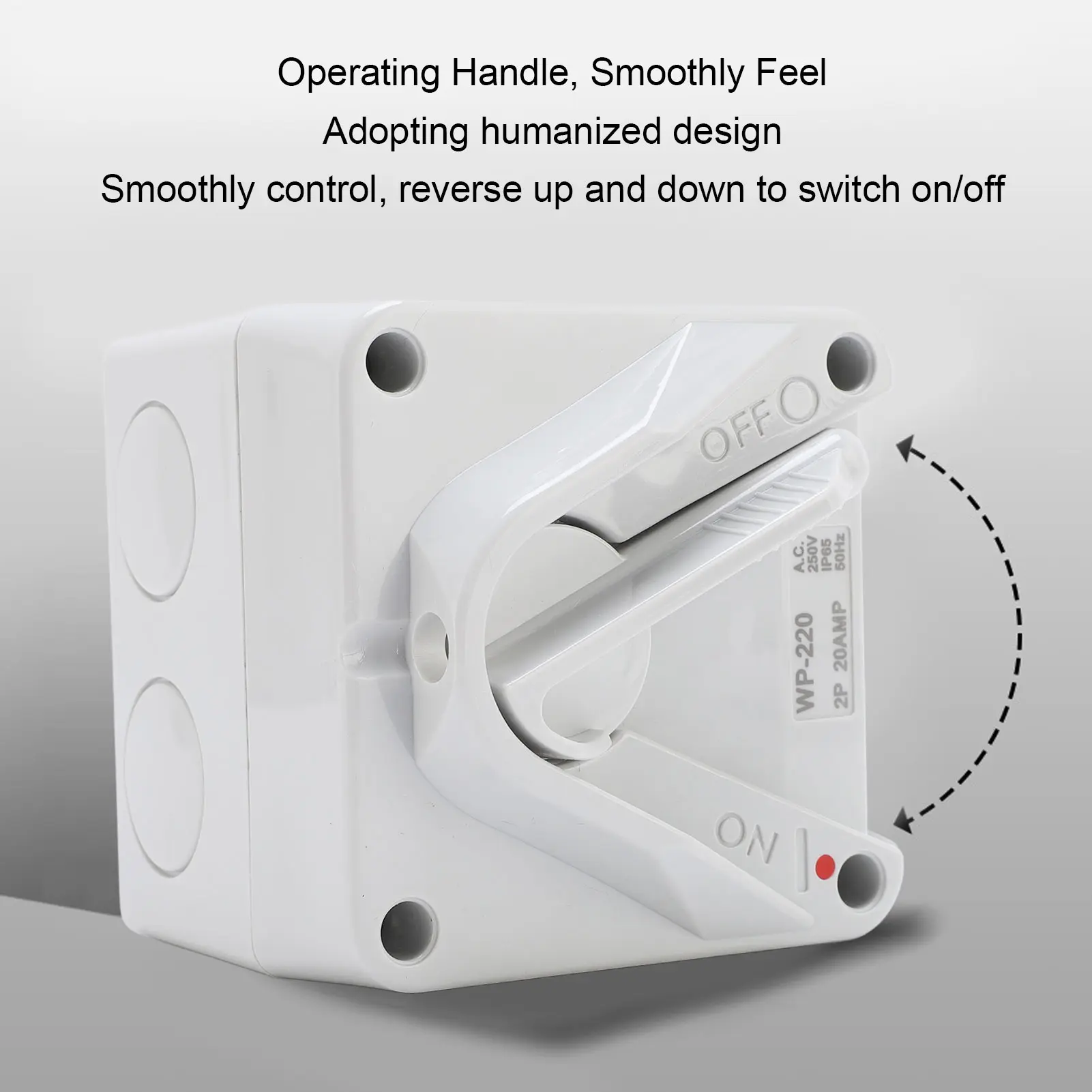 Enclosed Motor Disconnect  Enclosed Motor Disconnect Switch 2P 20A IP65 Water Proof Heavy Duty Safety Isolation