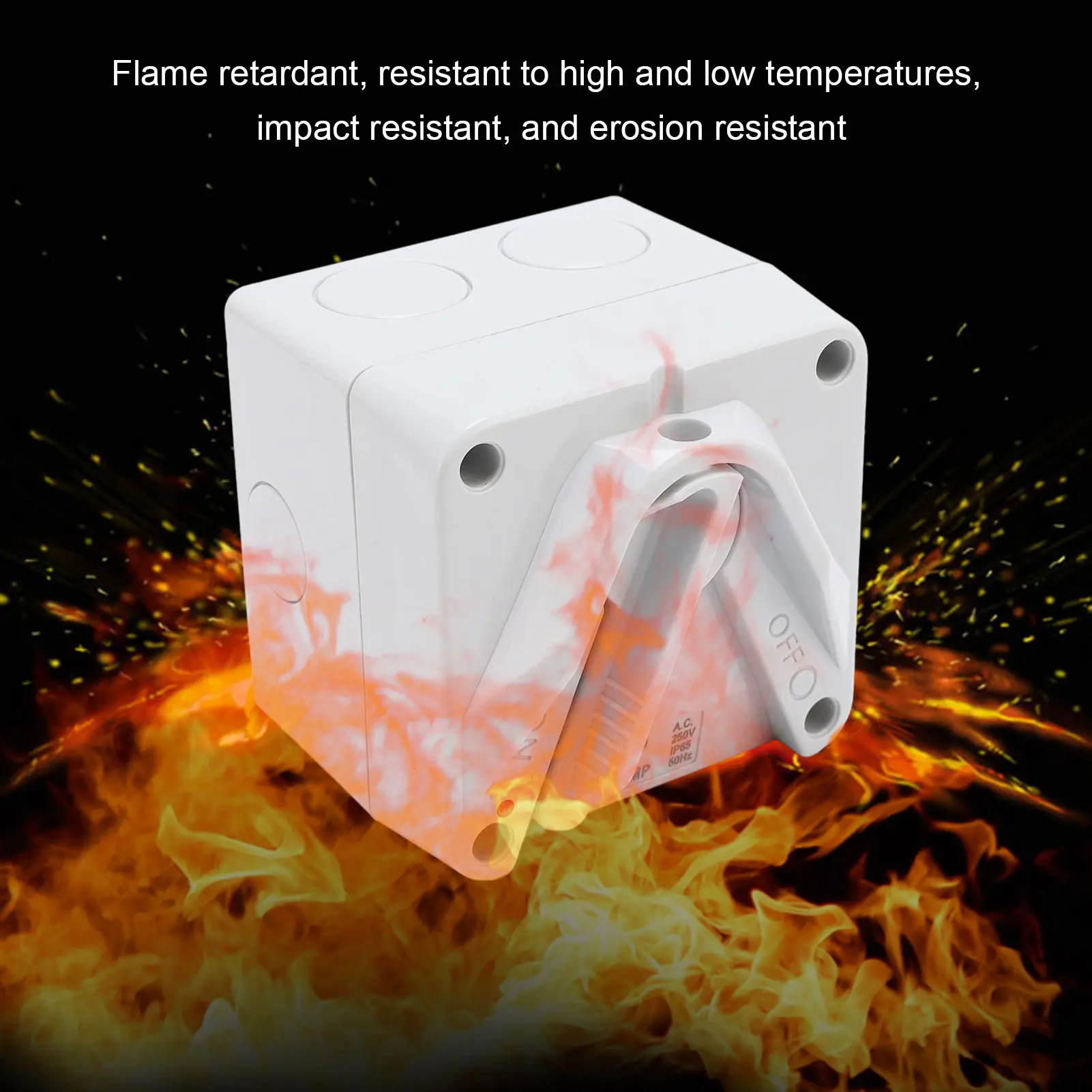 Enclosed Motor Disconnect  Enclosed Motor Disconnect Switch 2P 20A IP65 Water Proof Heavy Duty Safety Isolation