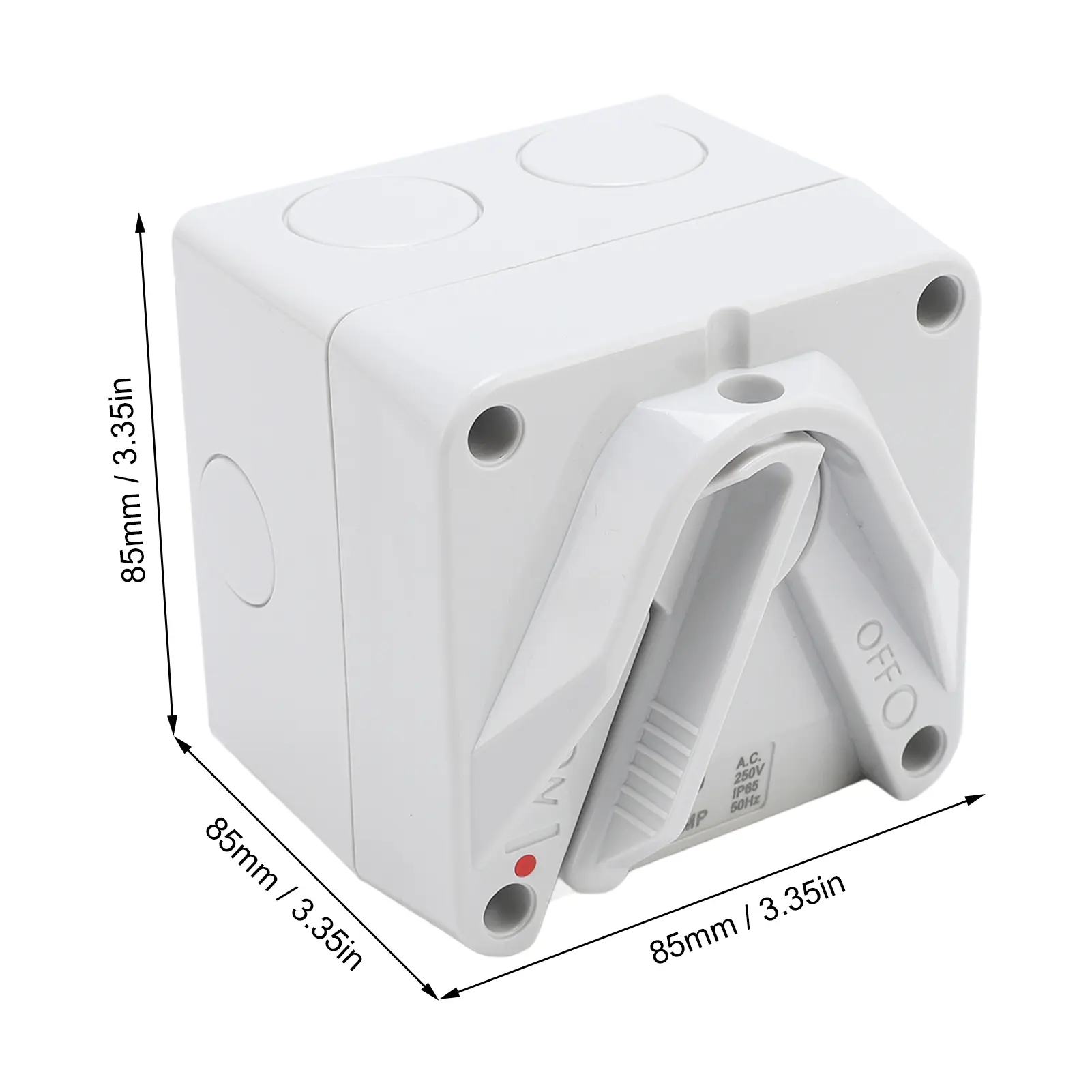 Enclosed Motor Disconnect  Enclosed Motor Disconnect Switch 2P 20A IP65 Water Proof Heavy Duty Safety Isolation