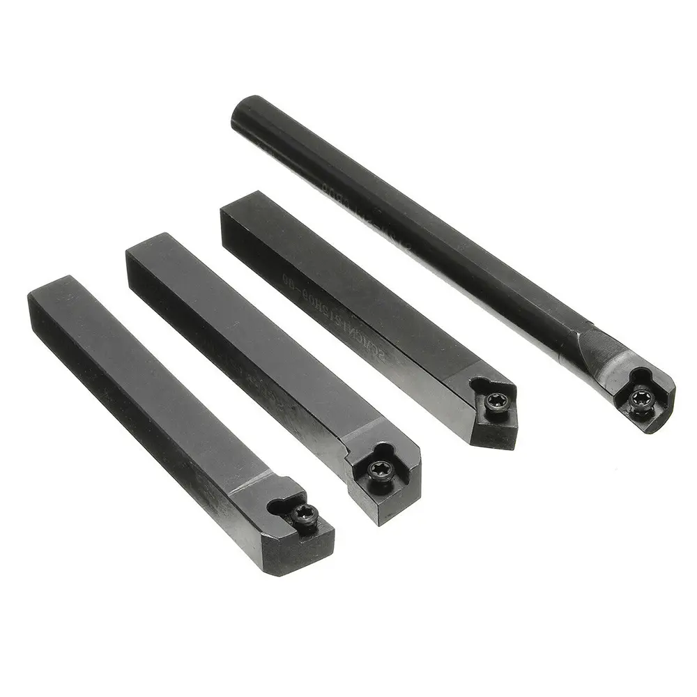 4PCS 12mm Shank Lathe Turning Tool Holder Carbide Inserts T15 Wrench S12M-SCLCR09 SCLCR1212H09 SCLCL1212H09 SCMCN1212H09 Holder
