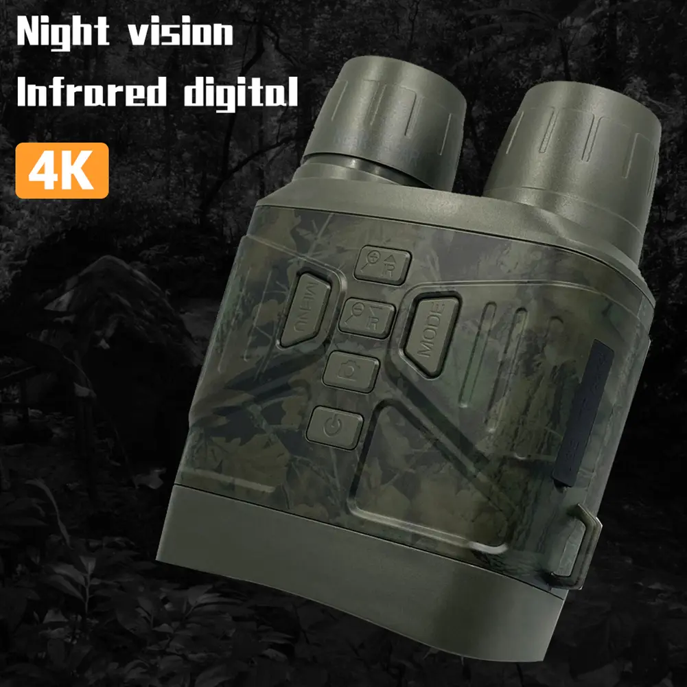 4K Outdoor Night-Vision Infrared Optical Binocular Night-Vision 5X 150-200M Full Dark Viewing Distance for Hunt Boating Journey