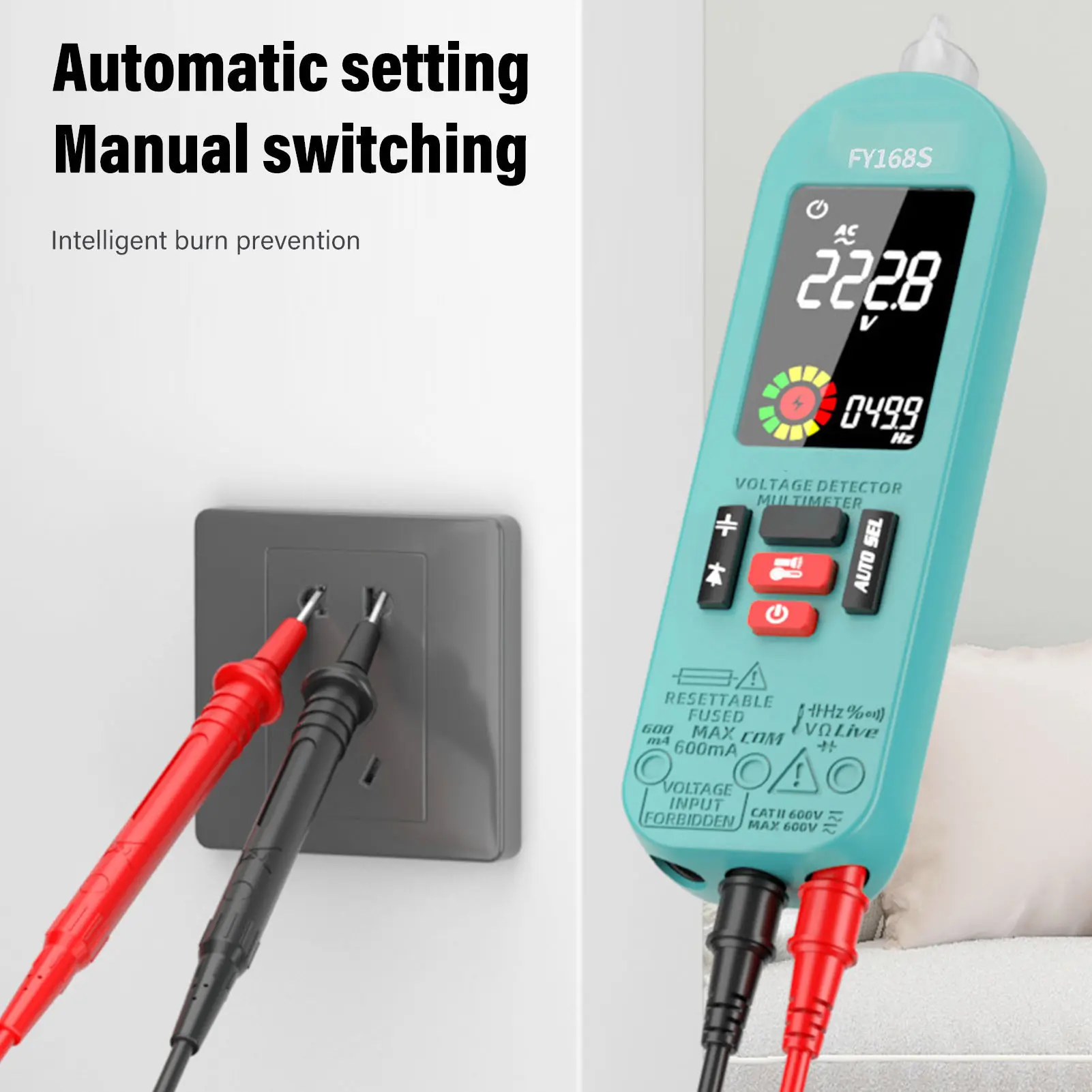 Digital Voltmeter Digital Multimeter Color Display Accuracy Portable Anti Burning Multifunctional AC  Multimeter Voltage Meter