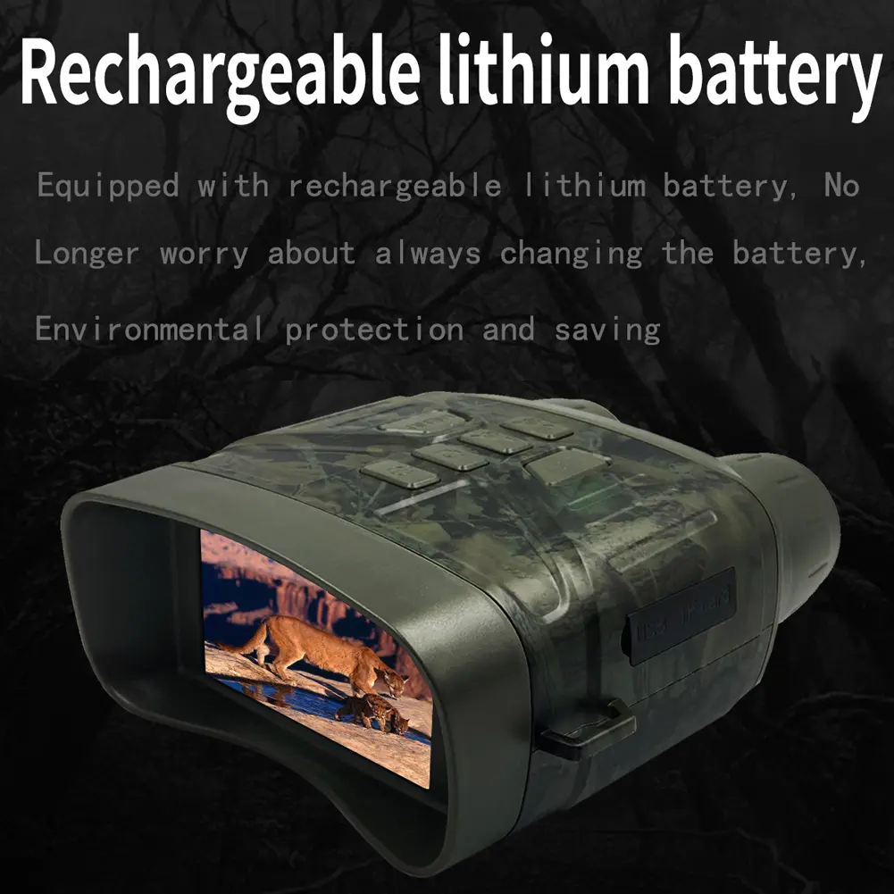4K Outdoor Night-Vision Infrared Optical Binocular Night-Vision 5X 150-200M Full Dark Viewing Distance for Hunt Boating Journey