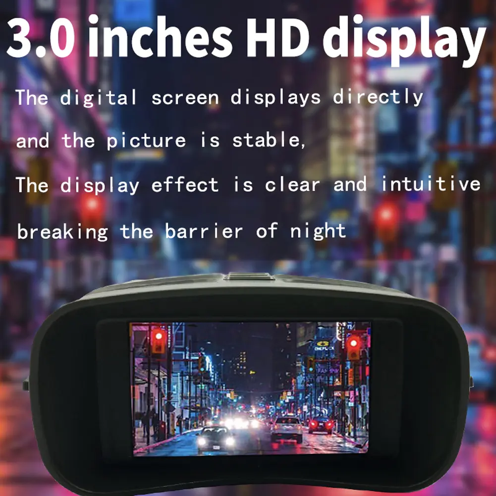 4K Outdoor Night-Vision Infrared Optical Binocular Night-Vision 5X 150-200M Full Dark Viewing Distance for Hunt Boating Journey