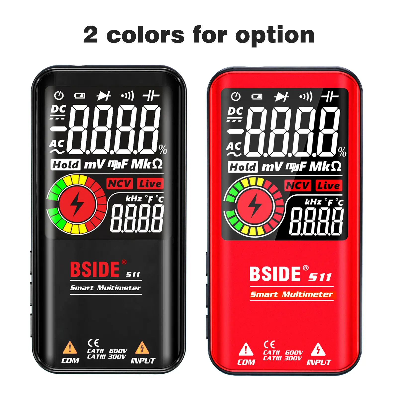 BSIDE S10 S11 9999 counts Digital Multimeter NCV Tester AC DC Diode Continuity Voltage Smart Meter Ohmmeter Universal Meter