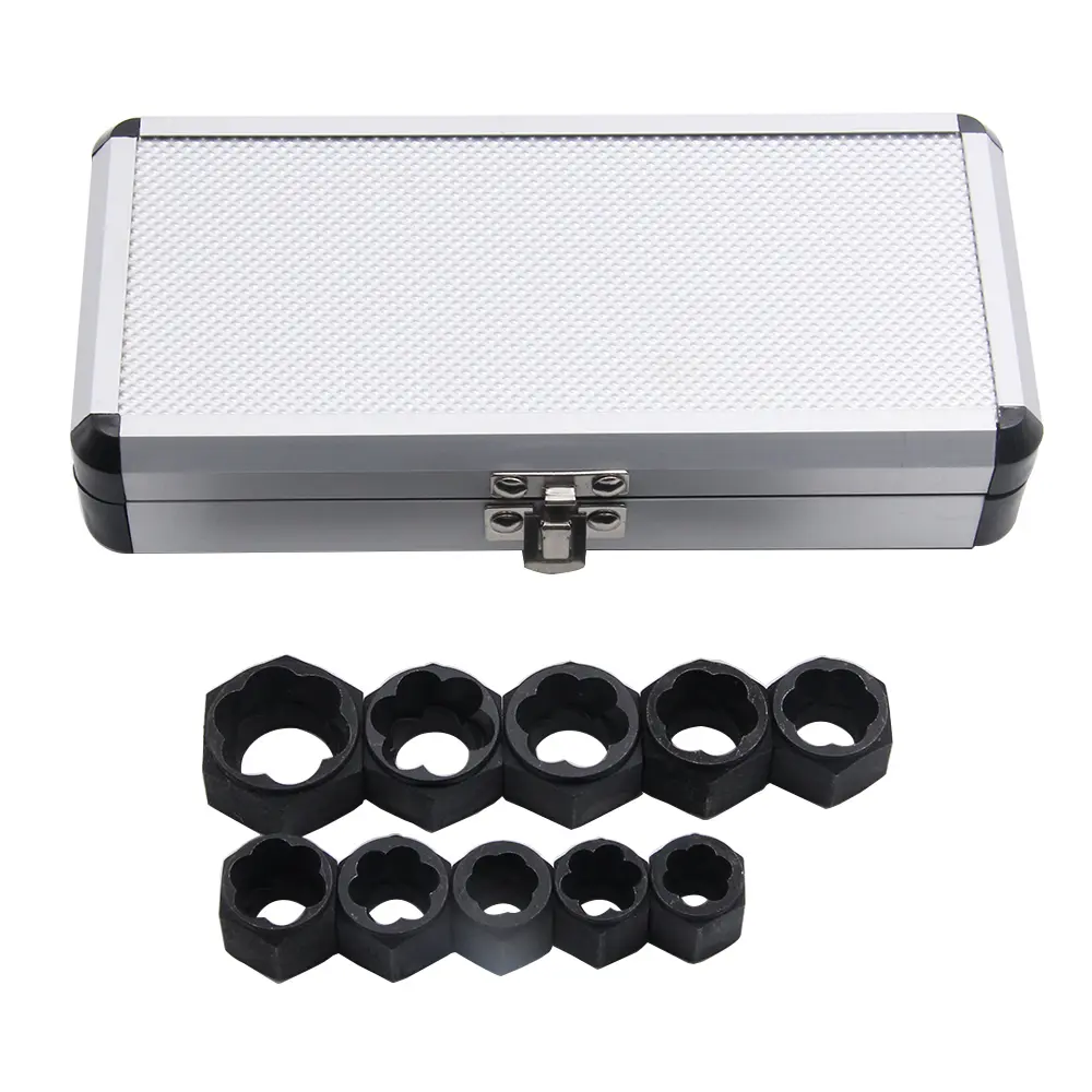 10pcs Bolt Nut Extractor High-grade Broken Nut Bolt Extractor Socket Hex Nut Removal Tool Nut Breaks Bolt Extractor Remove