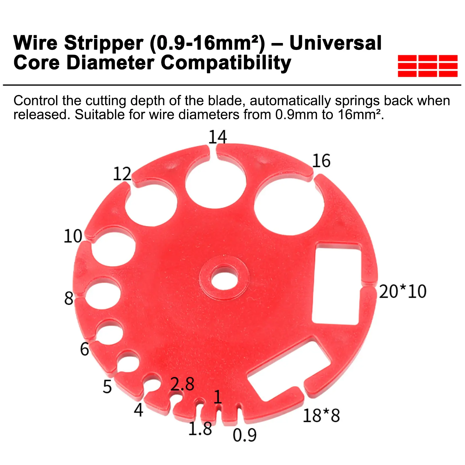 Portable Wire Stripping Tool  Handheld Stripping Machine with Adjustable Cutting Depth for 0.9-16mm² Wire Core Diameter