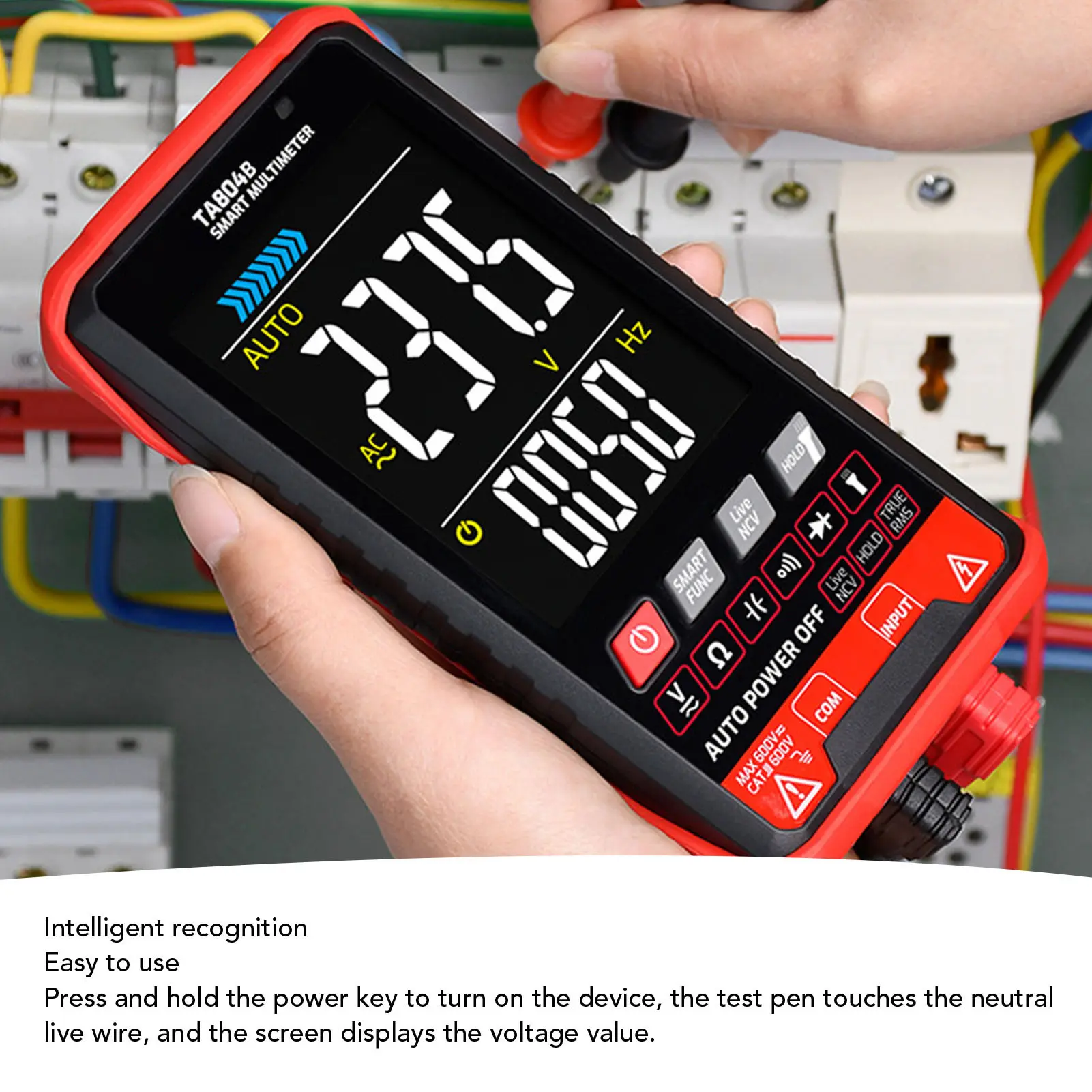 TA804B Digital Multimeter Color Screen NCV Ultra Thin Voltage Resistant Frequency Capacitance Meter Digital Multimeter Tool