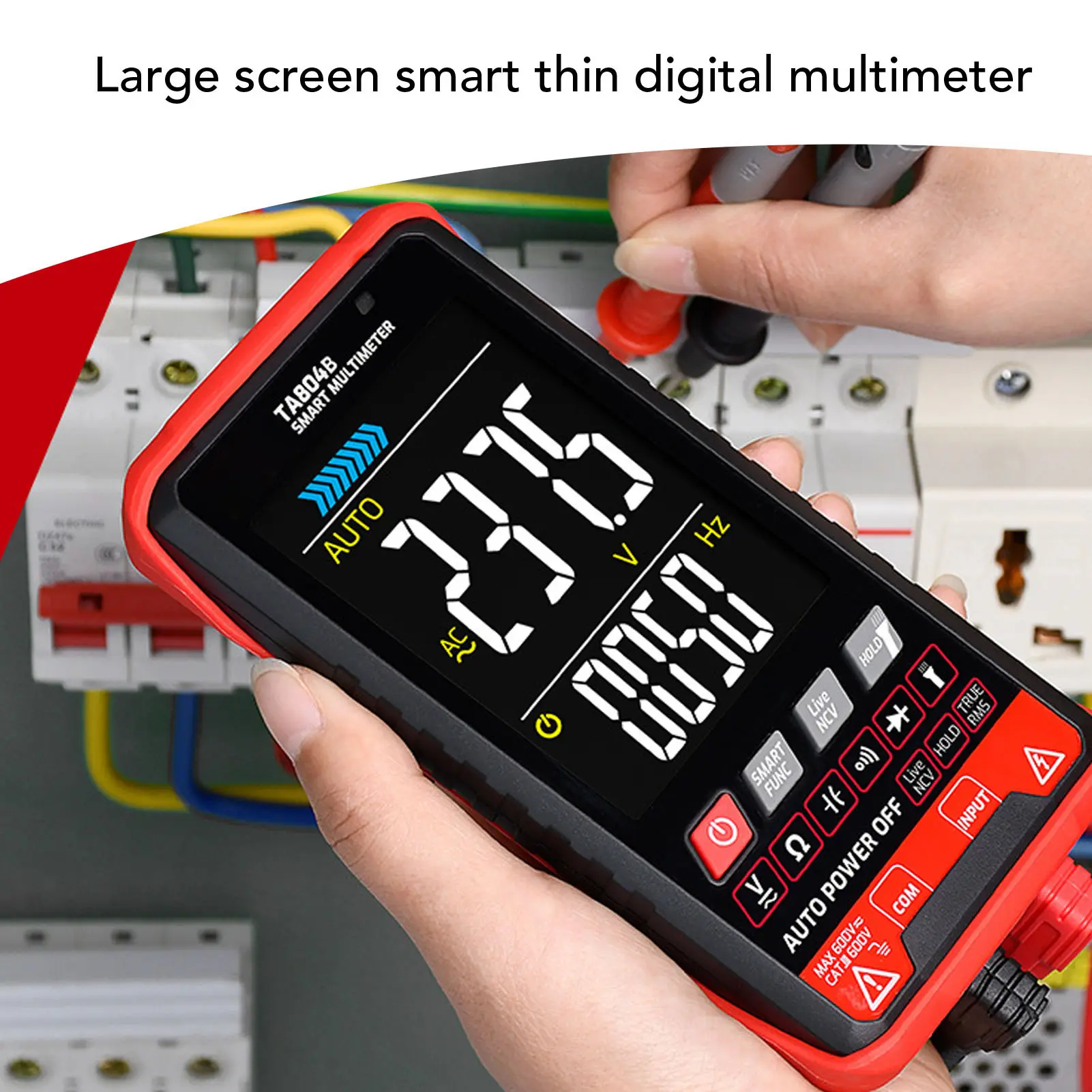 TA804B Digital Multimeter Color Screen NCV Ultra Thin Voltage Resistant Frequency Capacitance Meter Digital Multimeter Tool