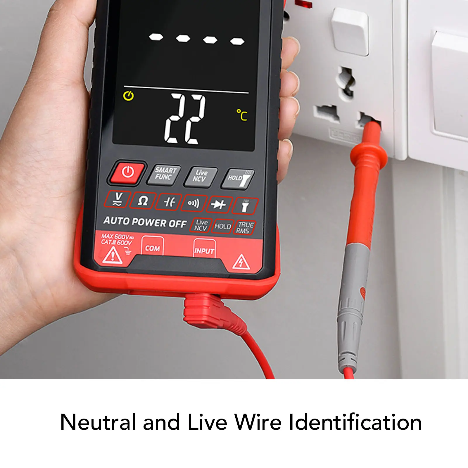 TA804B Digital Multimeter Color Screen NCV Ultra Thin Voltage Resistant Frequency Capacitance Meter Digital Multimeter Tool
