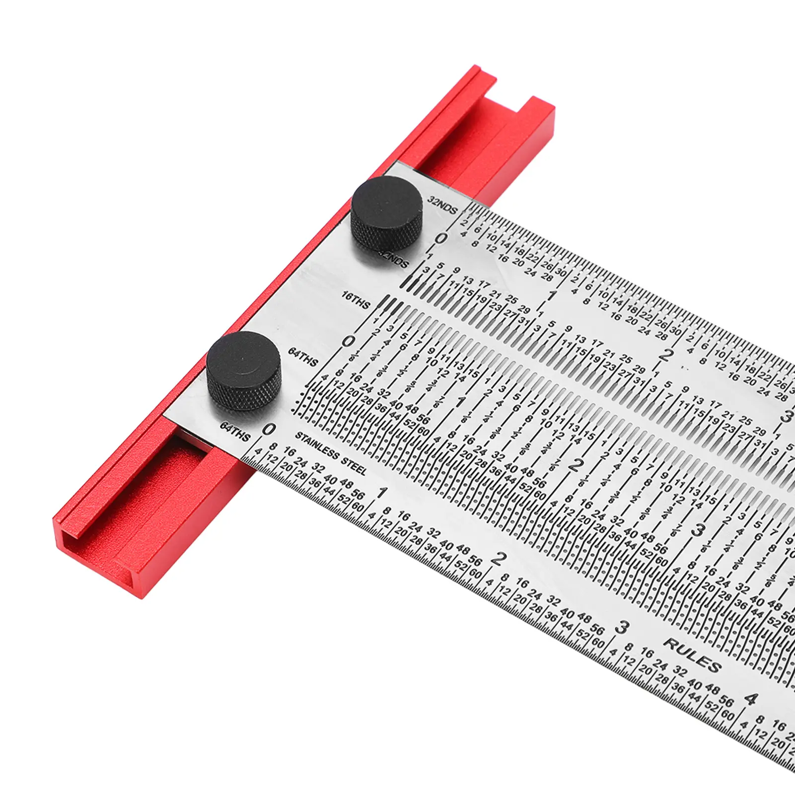 Woodworking Ruler Marking T Ruler Stainless Steel Protective Powder Coating Black Scale Linear Measurement Ruler for Woodworking
