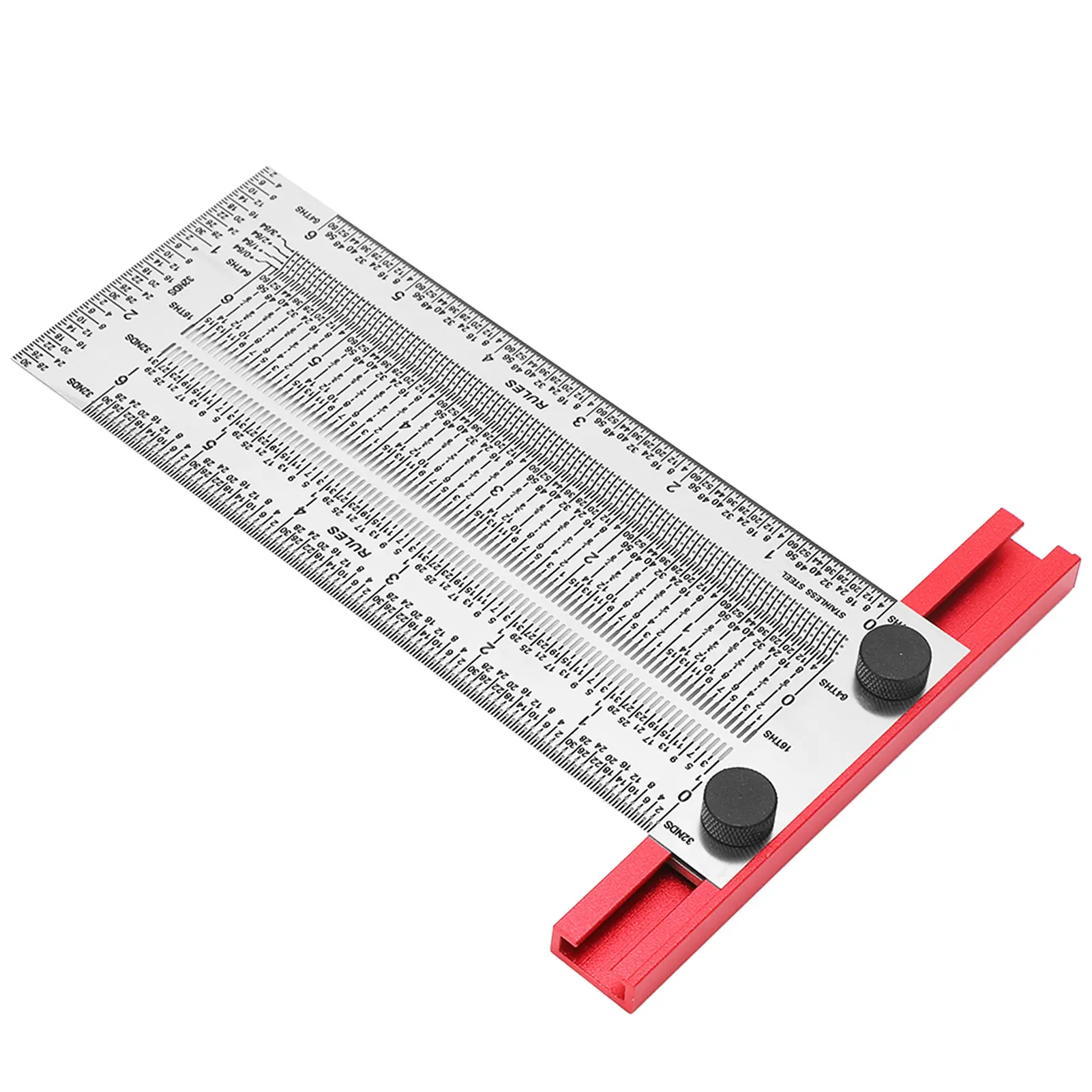 Woodworking Ruler Marking T Ruler Stainless Steel Protective Powder Coating Black Scale Linear Measurement Ruler for Woodworking