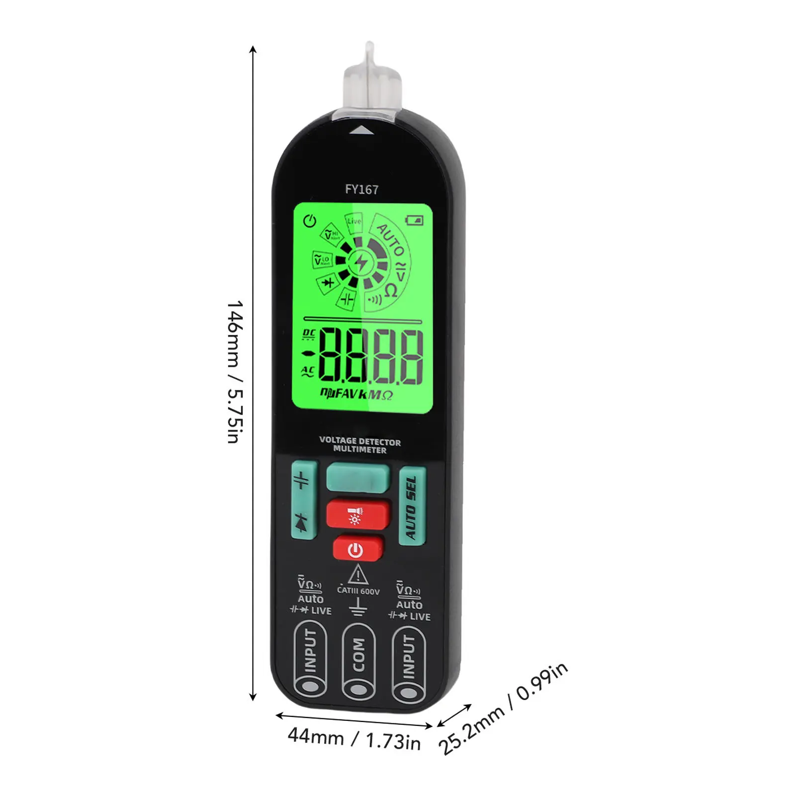 Electrical Voltmeter Neutral Live Wire Judgment Backlit Display Digital Voltage Tester Circuit Breakpoint Detection for Repair