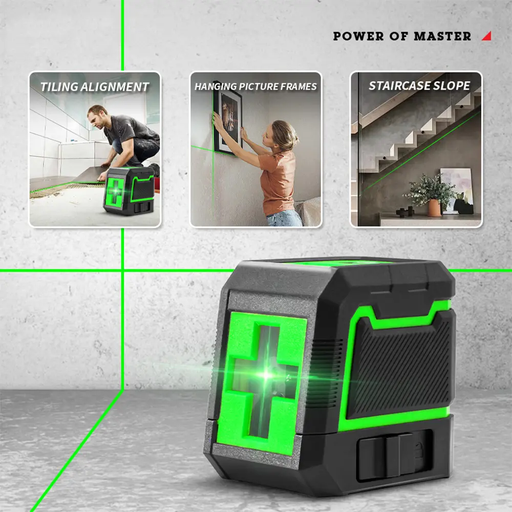 MINI Gradienter Self-Leveling Laser Level 2 Line Laser Level Machine Green Cross Laser Beam Line Alignment Laser Leveling Device