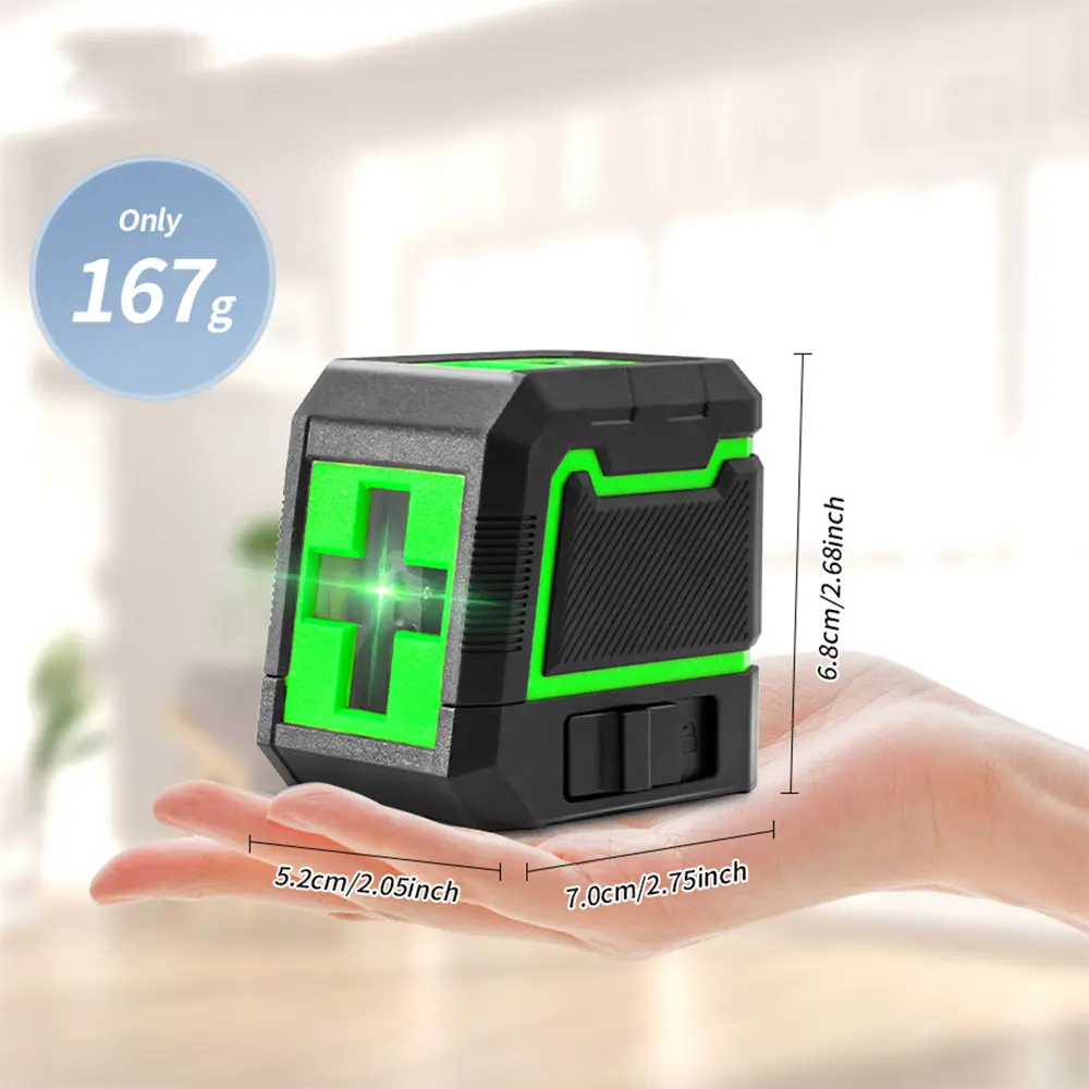 MINI Gradienter Self-Leveling Laser Level 2 Line Laser Level Machine Green Cross Laser Beam Line Alignment Laser Leveling Device