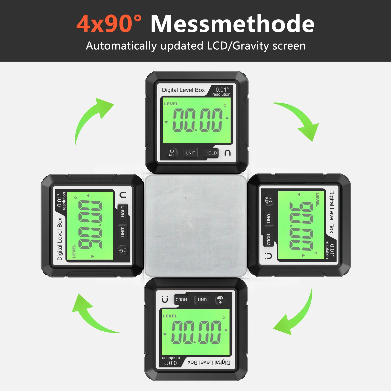 Digital Inclinometer Level Angle Gauge Meter Electronic Protractor With Magnetic Base LCD Precision Level Box Angle Finder Gauge