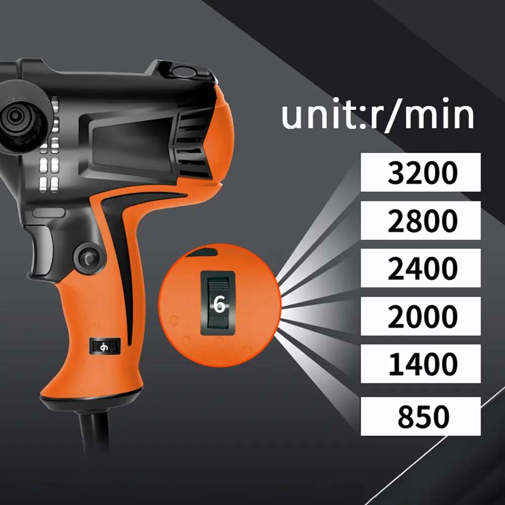980W Multifunctional 6 Gears Adjustable Speed Car Electric Polisher Waxing Machine Automobile Furniture Car Polishing Tool EU