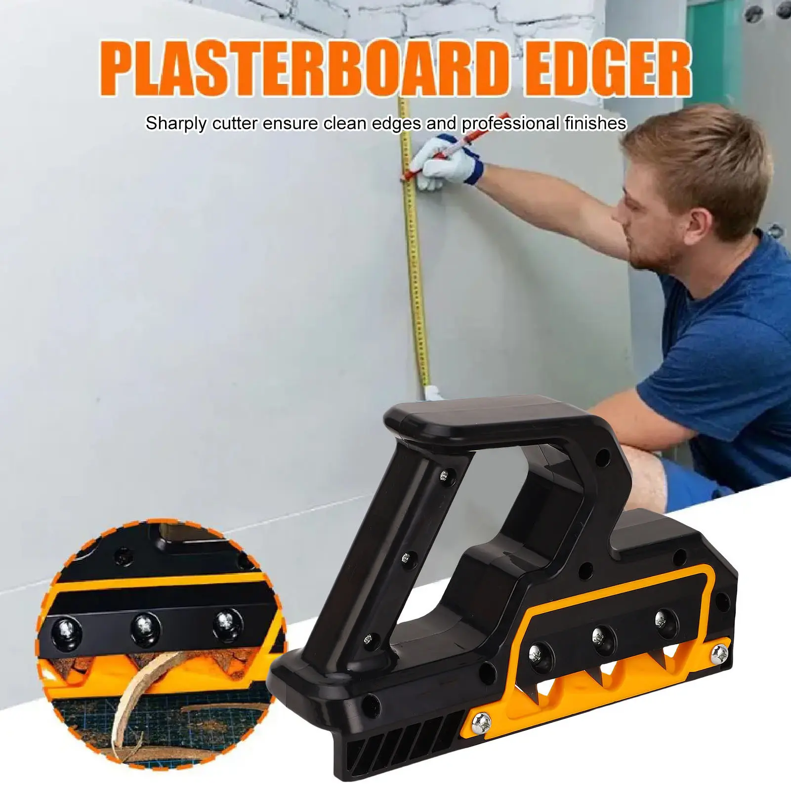 60 Degree Gypsum Board Chamferer Plasterboard Edger Quick Cutter Gypsum Board Hand Plane for Woodworking Gypsum Board Hand Plane